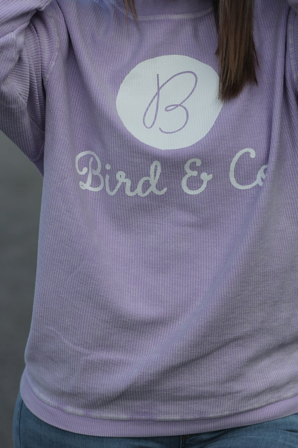 Bird & Co Lilac Corded Pullover