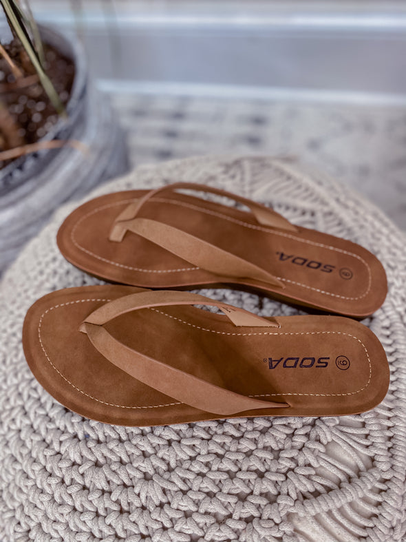 Tan Casual Flip Flop Sandal