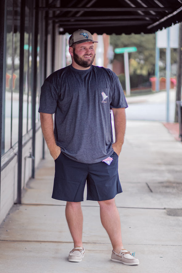 Burlebo Matte Black Camo Pocket Performance Shorts