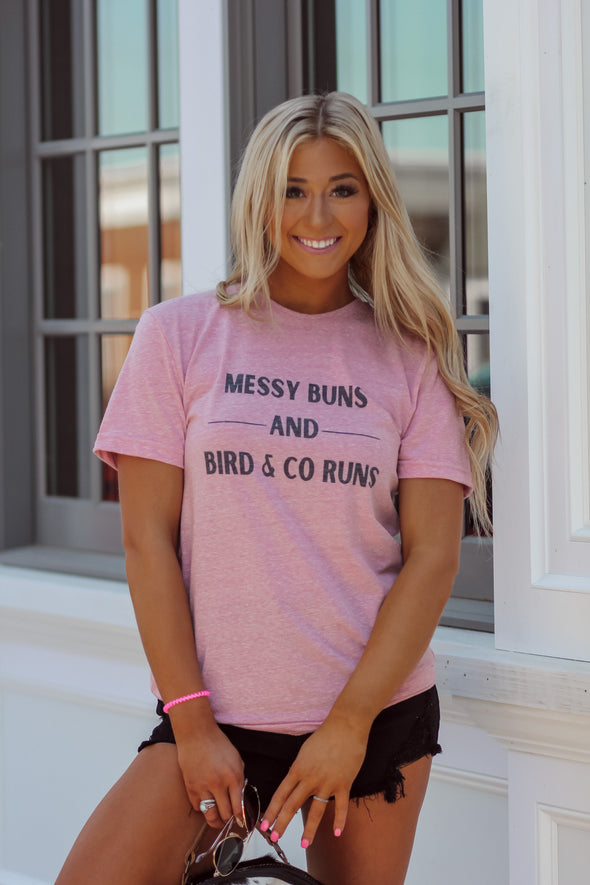 Rose Messy Buns and Bird & Co Runs Graphic Tee